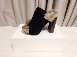 lacollectionneuse:  rabbit fur lined heels (eu 36) • céline35,000円