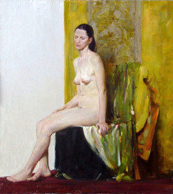 Nudiarist2:  Fine Art Painting Vadim Chazov (1975, Russian) - Nude On Green  Https://Www.facebook.com/Thenudismandnaturismdailynews