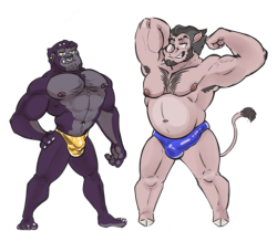 thebuttdawg:  Some ocs for @superlolian‘s oc male model Ramm, Bruno and Tyson.