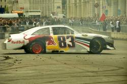 Nascar in Vienna after a hot burnout 