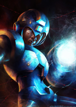 justinrampage:  Mega Man is a Badass in This Fan Art Illustration by Josh Summana A badass Mega Man is geared up and attracting some unwanted heat in is this fan art illustration created by 8bit Ego artist Josh Summana. You may remember when I previously