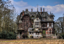 steampunktendencies:  Chateau Nottebohm, municipality of Brecht, province of Antwerp, Belgium &ldquo;This abandoned home belonged to a Mr. Nottebohm and dates back to the early 20th century. There are postcards which feature this home that were published