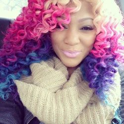 dynastylnoire:  the-bitch-goddess-success:  thissbrowngrl:  hersheywrites:  imninm:black girls with multicolored hair2015 Goals.   omg the swirled pink and blue tho.  mermaid queens  Mermaid hair supremacy