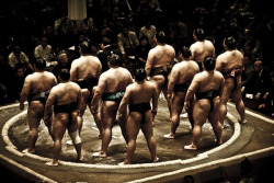 housebearsofatlanta:  thekimonogallery:  Sumo wrestlers in Japan. March 2012 Schedule.  Image via Pinterest  Grrr