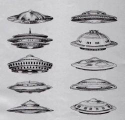 ancientufo:  Draws from various UFO sightings reports. 
