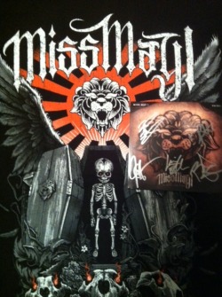 It has arrived! Miss May I Rise of the Lion autographed cd and Tshirt&hellip;.stoked