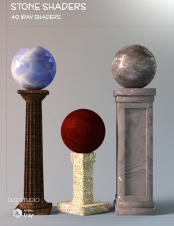 SF-Design has some amazing new stone textures! 40 detailed and different stone shaders for Iray.  There are 5 brick, 5 concrete, 5 cracked stone, 5 granite, 5 marble, 5 mineral stone, 5 nature stone and 5 sand stone shaders included.  For your convenience
