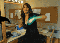cbheck:  I wanted to try animating over a gif, so here’s Tina Fey fighting off some ninjas with comedy fire. 