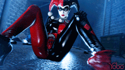 cyth-swag:  colonelyobo:  Decided not to do 2 classic Harley animations, just sticking with the one ^-^ Gfycat / WebM I originally planned to make 2 versions of this, one with and one without the white face, but as I said recently my render times have