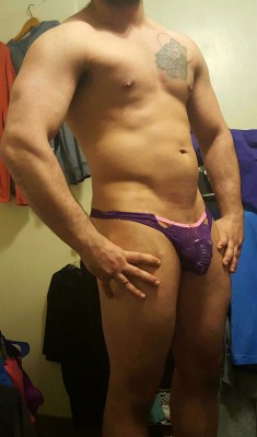 fitbicouple:  http://www.fitbicouple.tumblr.com   Locked and in panties :)   @fitbicouple original content