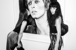 blueblackdream:Mick Rock: Shooting for Stardust, the Rise of David Bowie at Taschen Gallery, Los Angeles (photo by Bil Brown)