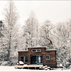 hellotinyhome:Winter is here, and I am warmer and more comfortable in this little house than I could have imagined.