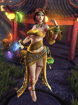 Nuwa is one of my favourites girls from Smite.Her stones looks like the chakras.