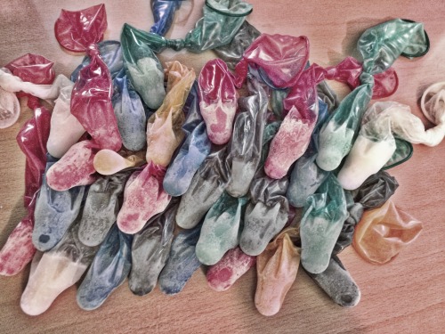 Porn photo bestpiece:  Iced condoms with frozen cum
