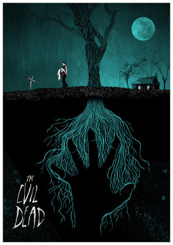 xombiedirge:  The Evil Dead by Peter Strain / Store 16.5” X 23.4” 2 color screen print, edition of 100. Available HERE.