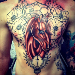thievinggenius:  Tattoo done by Jef Small.