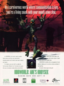 vgjunk:  Oddworld: Abe’s Oddysee advert.