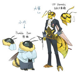 latiros-glitch-rave:  two of the pics from 落書き詰め６by KUBI@多忙 she’s done such a fantastic job on insects, especially the fluffy little bumblebee   I want to hug that bumblebee
