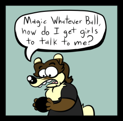 badgerloser:  (original) http://www.furaffinity.net/view/14763889/ I was later convinced by the Magic Ate Ball to vore my friends instead.