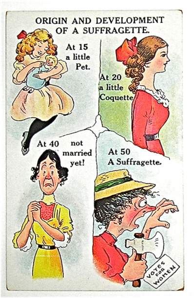 mscoolcat:  maraschino-virgin:  icanfinallybeme:  theweekmagazine:  12 amazingly cruel anti-suffregette cartoons from the 19th century  wow.  notice how the anti-feminist rhetoric hasn’t changed? “Oh, you’re a feminist? you must never get laid,