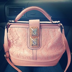 Sale find! In love! #riverisland #bag #lace #gems #pink