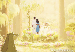 petitetiaras:  Whenever Tiana and Naveen visit Mama Odie in the bayou, their butterfly friends fly by. Inspired by [x] 
