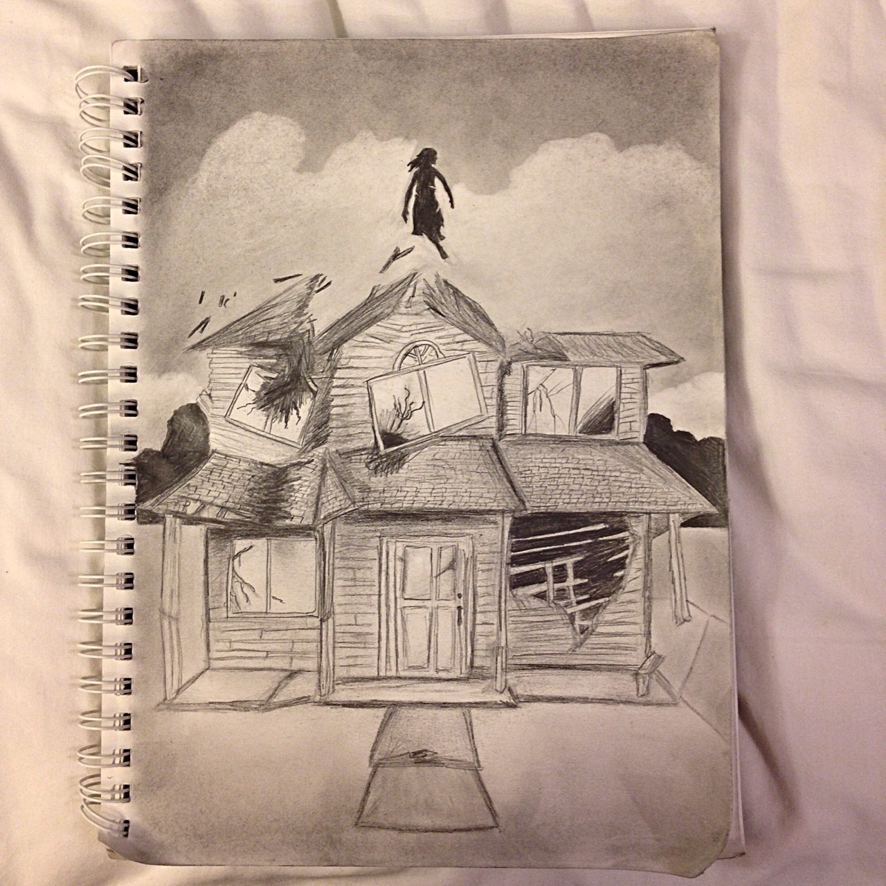 4penguins:  I drew this….it is the cover of Collide with the sky by Pierce the