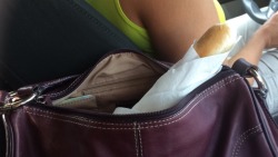 kaysarahh:  My mom and I went to Olive Garden for dinner today and I was determined to get a breadstick in her purse cause lord knows I don’t own a purse.   So the waitress brings us a basket of 3 breadsticks and my mom and I each eat one so I wrap