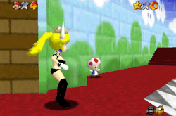 inspredwood:  xtec:  freegameplanet:   Bowsette in Mario 64 is a fun fan made mod by Kaze Emanuar, that allows players to control a bow-legged fire-breathing Bowsette in Super Mario 64! Read More &amp; Play The Full Game, Free   This game has 64 polygons