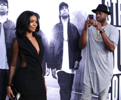 soph-okonedo:    Gabrielle Union and Dwayne Wade arrive at the premiere of Universal Pictures and Legendary Pictures’ “Straight Outta Compton” at the Microsoft Theatre on August 10, 2015 in Los Angeles, California   