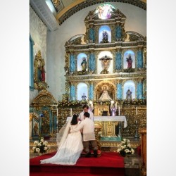 At the church&hellip; The priest giving his blessing to the newly weds #mysisterswedding  (at St. Peter and Paul Parish Church Makati)