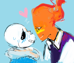 fel-fisk:  so it’s been a while since i draw the nihilistic skel and his hot hubby so have some 2am MS Paint doodles