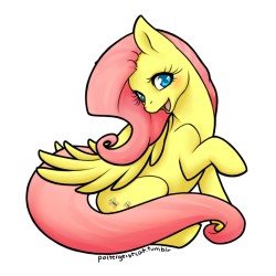 poltergeistcat:  Flutterbutt. ouo  She’ll be a sticker available at Daycon in August!  &lt;3!