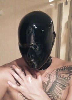 thekinkon:  Monday sounds like the perfect day to become a faceless rubber object ¡ get our 1mm thickness human face hood for only ๳ at www.etsy.com/shop/TheKinkON  