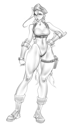 josephpmorganda:  inputwo:  Cammy street fighter sketch  I really need to do a Cammy pic @inputwo going to draw some inspiration from you