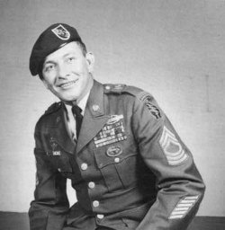 takesabeating: bills-bastards:  monkeybones8585:  descentoficarus:   Sergeant Major Billy Waugh (Ret.) -Served in 187th Airborne Regimental Combat Unit in Korea -Green Beret from 1954 to 1972 -1965-Battle of Bong Son. Ambushed by an estimated 4,000 enemy