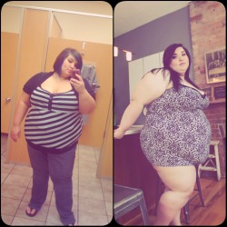 ssbbwkiyomi:  Before and after! Check out my fatty shenanigans @ Clips4sale.com/104098 