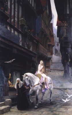 peril:  Lady Godiva (1891), oil on canvas | image Jules Joseph Lefebvre