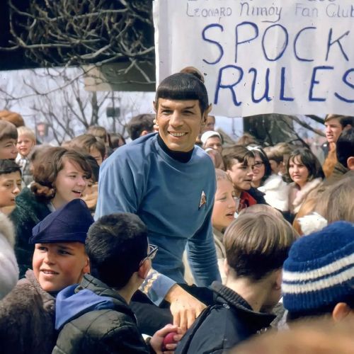 theyboldlywent:Some photos of Leonard Nimoy at the Pear Blossom Parade (Medford, OR; April, 1967.)  This was one of the only times Nimoy went out in public, in costume.