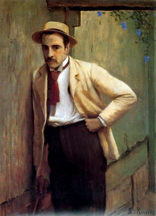coraltigerpizza:Retrato del pintor Ricard Planells. 1891. Museu Cau Ferrat. Sitges. Obra de Santiago Rusiñol