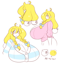theycallhimcake:  Alternate hairstyle for when drawing her normal redonk Rapunzel braids is too much.