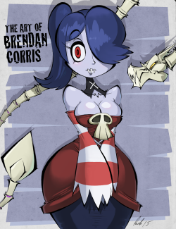 slbtumblng:  brendancorris:  Ladies’ Month comes to an end with my final entry - Squiggly from Skull  Girls. I really wanted to do a SG character for the last one. At first I  was leaning towards Filia, as she was my favorite, though recently I’ve