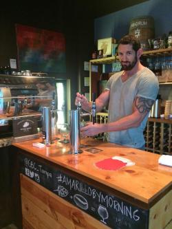 icouldbeagaragepalace: Wade Barrett pouring his own Nitro Infused Cold Brew at Ginger Beard Coffee today. Thanks for coming by.