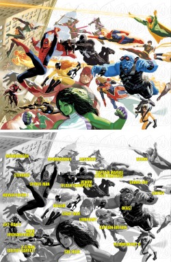 pinoyavengerassembles:Character Guide for Daniel Acuña’s Avengers 50th Anniversary Poster Click to enlarge.UPDATE: WOW! 1,700+ notes?! Thank you all so much! I hope you all appreciate these characters as much as I do! AVENGERS ASSEMBLE!