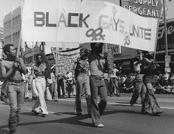 commiepinkofag: Black Gays Unite Los Angeles Christopher Street West pride parade, 1975. Courtesy of ONE National Gay &amp; Lesbian Archives at USC Libraries 