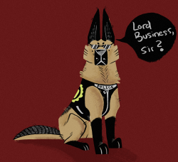 koisnake:  policetomeetyou:  I was talking to  poulterghiest about the Lego Movie characters being animals, then we start thinking of dog breeds for everyone. Of course, Bad Cop will be a German Shepherd! BAD DOG! I know, putting sunglasses on a dog