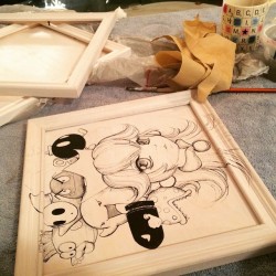 Camilladerrico:  Working On My #Princesspeach Painting For My Show At Thinkspace