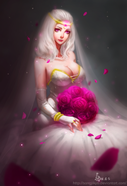 league-of-legends-sexy-girls:  diana_wedding dress by SongJiKyo
