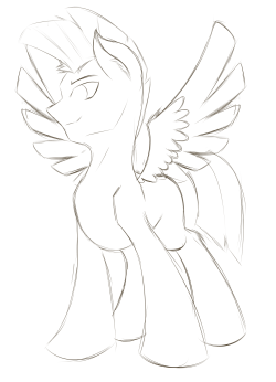 Doodled this while the internet was out Completely forgot how the Wonderbolts&rsquo; cadet uniform looked like, so have a naked Thunderlane. Still doing questions at http://capseysrants.tumblr.com/ask