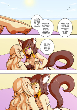 dmxwoops:  Comic commission for Unskilled and JTD featuring their characters Serenity and Sam Commissioner note: these Two characters Grow when aroused   awesome =)!